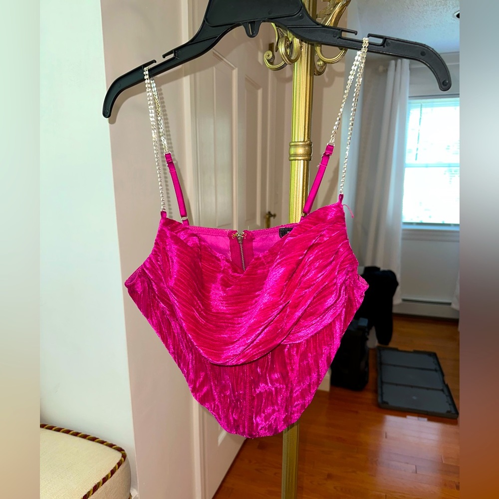 Urban outfitters hot pink corset top size M